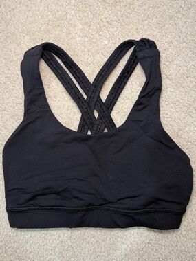 Lululemon Black Strappy Sports Bra